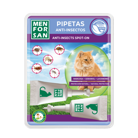 MENFORSAN PIPETAS ANTI-INSECTOS PARA GATOS 2 unidades.