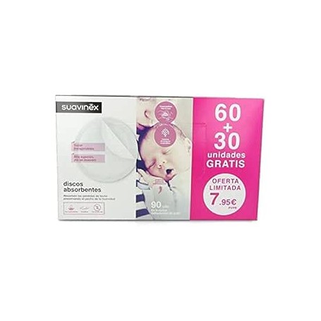 Suavinex Discos Absorbentes 60+30 Unidades