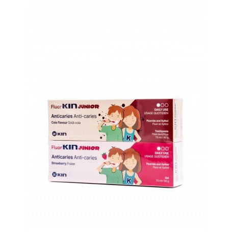 Kin Fluor  Junior Gel Pack 2×1 Dos Sabores 75 Ml