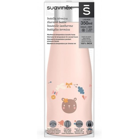 Suavinex, Botella Térmica de Acero Inoxidable 350 ml.
