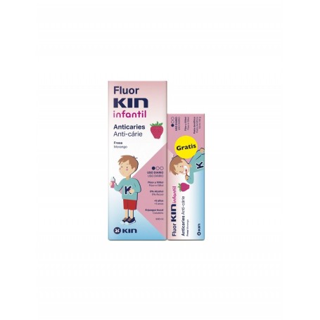 Kin Fluor Infantil Colutorio 500ml + Pasta Dentífrica 50ml.