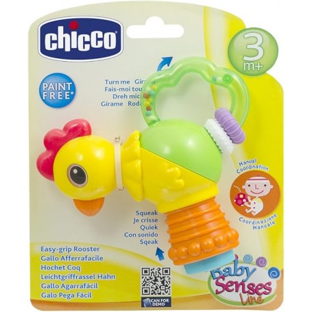 Chicco - Gallo sonajero fáciles de agarrar
