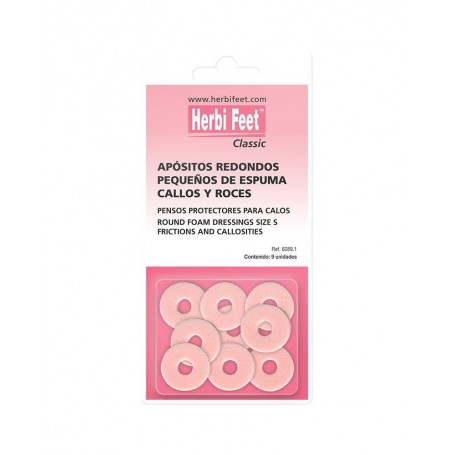 HERBI FEET discos espuma callos redondos 9 unidades