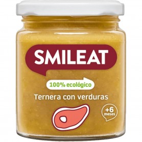 SMILEAT PURÉ TERNERA CON VERDURAS 100% ECOLÓGICA 230G