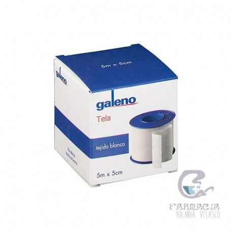 Esparadrapo Hipoalergico Galeno Tela 5m x 5cm Color Blanco
