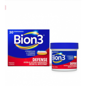Bion 3 Defense Vitamina D y Zinc, 30 comprimidos