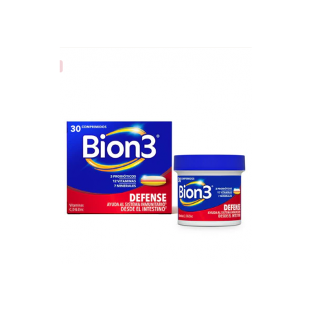 Bion 3 Defense Vitamina D y Zinc, 30 comprimidos