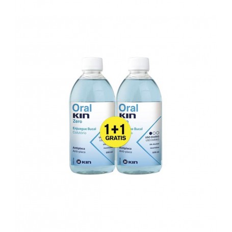 PACK DUPLO ORALKIN ZERO ENJUAGUE BUCAL 0% ALCOHOL 500ML