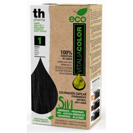 TINTE COLORACION CAPILAR VITALIA COLOR ECO Nº 1 NEGRO