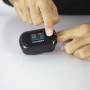 Pulsioxímetro de dedo | SpO2 | Frecuencia cardíaca | Onda pletismográfica | Pantalla OLED | Negro