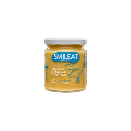 SMILEAT PURÉ DE VERDURAS CON LUBINA Y MERLUZA 100% ECOLÓGICO 230G