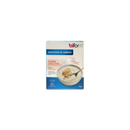 BIFORM SUSTITUTIVO DE COMIDAS CREMA SABOR YOGUR CON CEREALES Y FRUTA