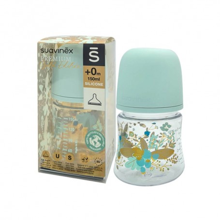 Suavinex Premium Biberón Gold Edition 150 ml SX Pro Silicona +0 M 1 ud