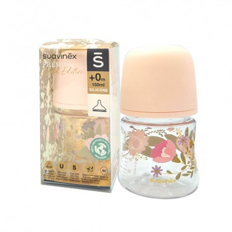 Suavinex Premium Biberón Gold Edition 150 ml SX Pro Silicona +0 M 1 ud