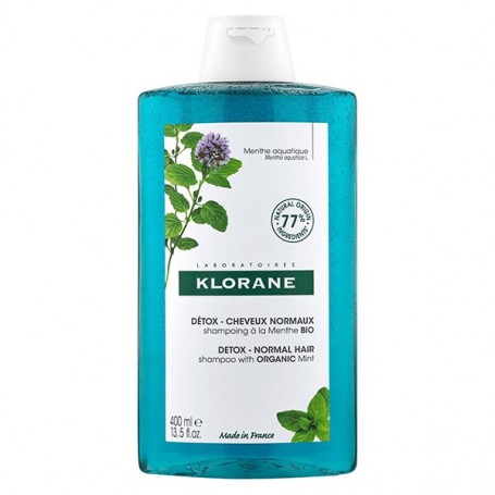 Klorane Champú Anti-Polución Menta Acuática Bio 400ml